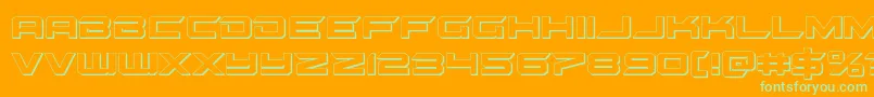 Шрифт gypsykiller3d – зелёные шрифты на оранжевом фоне