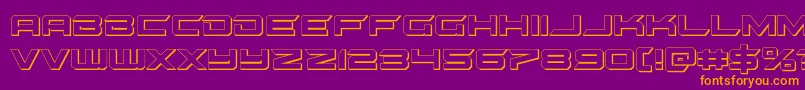 gypsykiller3d Font – Orange Fonts on Purple Background