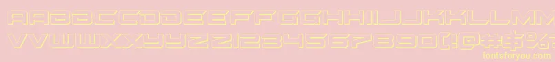 gypsykiller3d Font – Yellow Fonts on Pink Background