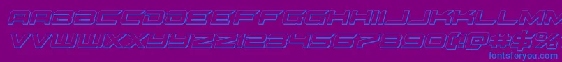 gypsykiller3dital Font – Blue Fonts on Purple Background