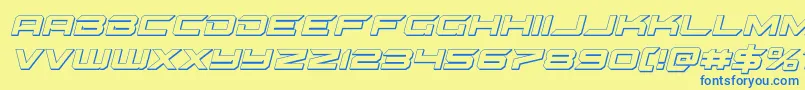 gypsykiller3dital Font – Blue Fonts on Yellow Background