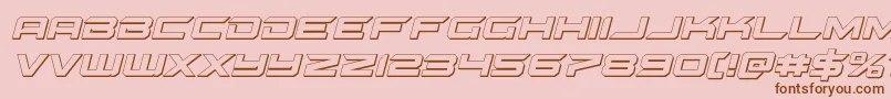 gypsykiller3dital-Schriftart – Braune Schriften auf rosa Hintergrund