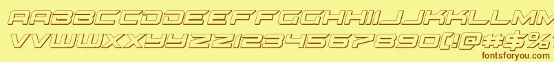 gypsykiller3dital Font – Brown Fonts on Yellow Background