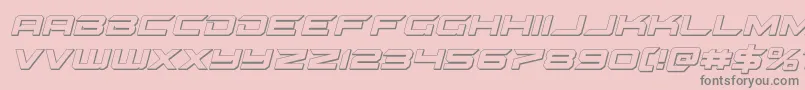 gypsykiller3dital-Schriftart – Graue Schriften auf rosa Hintergrund