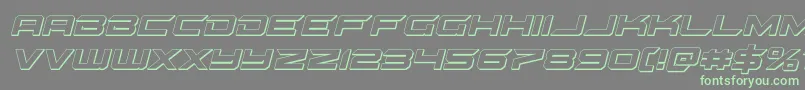gypsykiller3dital-Schriftart – Grüne Schriften auf grauem Hintergrund