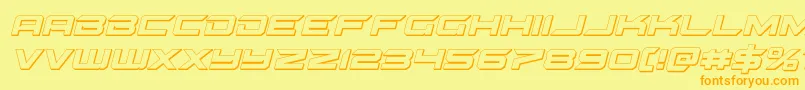 gypsykiller3dital Font – Orange Fonts on Yellow Background