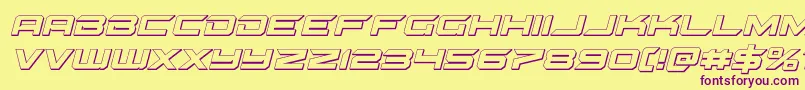 gypsykiller3dital Font – Purple Fonts on Yellow Background