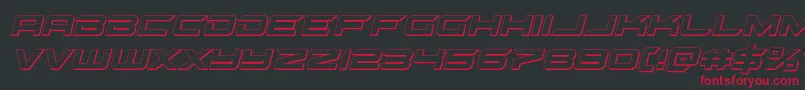 Fonte gypsykiller3dital – fontes vermelhas em um fundo preto