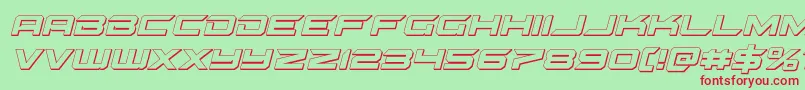 Шрифт gypsykiller3dital – красные шрифты на зелёном фоне