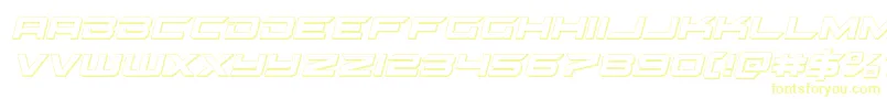 gypsykiller3dital-Schriftart – Gelbe Schriften auf weißem Hintergrund