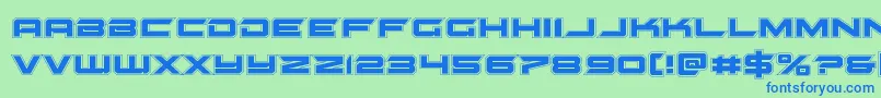 gypsykilleracad Font – Blue Fonts on Green Background