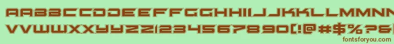 gypsykilleracad Font – Brown Fonts on Green Background