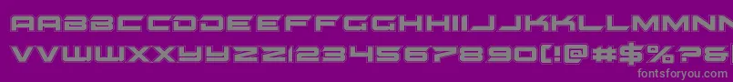 gypsykilleracad-fontti – harmaat kirjasimet violetilla taustalla