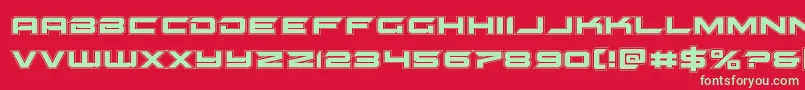 gypsykilleracad Font – Green Fonts on Red Background