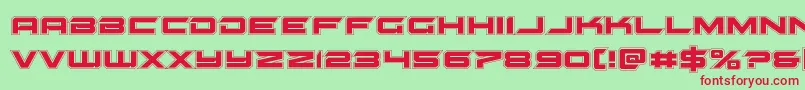 gypsykilleracad Font – Red Fonts on Green Background