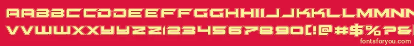 gypsykilleracad Font – Yellow Fonts on Red Background