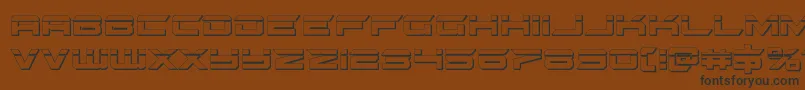 フォントgypsykillerbullet – 黒い文字が茶色の背景にあります
