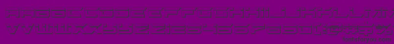 gypsykillerbullet-Schriftart – Schwarze Schriften auf violettem Hintergrund