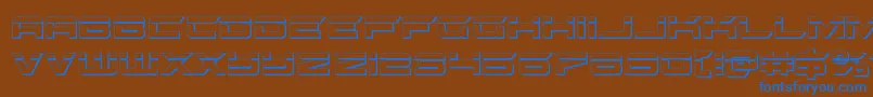 gypsykillerbullet Font – Blue Fonts on Brown Background
