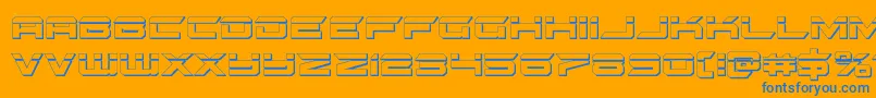 gypsykillerbullet Font – Blue Fonts on Orange Background