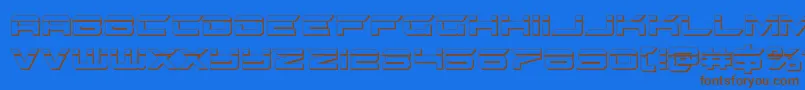 gypsykillerbullet Font – Brown Fonts on Blue Background