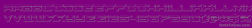 gypsykillerbullet Font – Gray Fonts on Purple Background