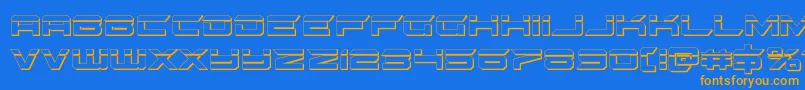 gypsykillerbullet Font – Orange Fonts on Blue Background