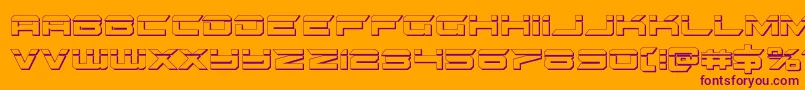 フォントgypsykillerbullet – オレンジの背景に紫のフォント