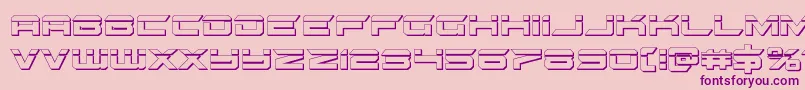 Fonte gypsykillerbullet – fontes roxas em um fundo rosa