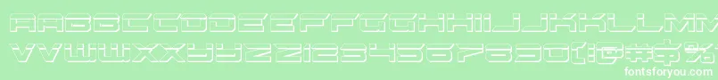 フォントgypsykillerbullet – 緑の背景に白い文字