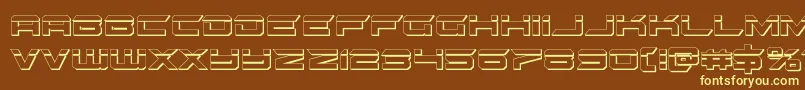 gypsykillerbullet Font – Yellow Fonts on Brown Background
