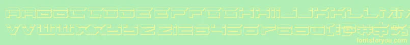 gypsykillerbullet Font – Yellow Fonts on Green Background