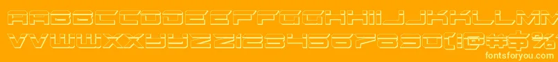 gypsykillerbullet-Schriftart – Gelbe Schriften auf orangefarbenem Hintergrund