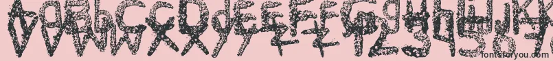 fuente Ke$HanimalMadeByMidnightremedy – Fuentes Negras Sobre Fondo Rosa