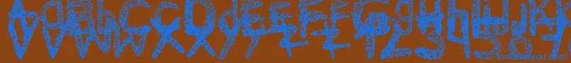 Ke$HanimalMadeByMidnightremedy Font – Blue Fonts on Brown Background