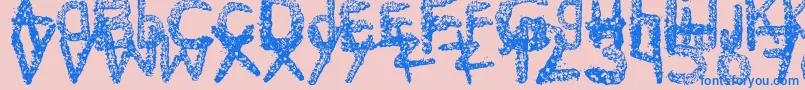 Ke$HanimalMadeByMidnightremedy Font – Blue Fonts on Pink Background