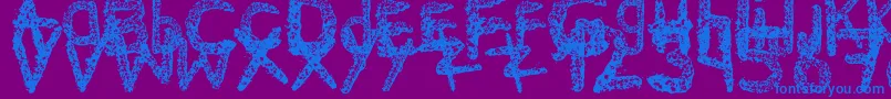 Ke$HanimalMadeByMidnightremedy Font – Blue Fonts on Purple Background
