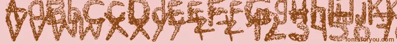 Ke$HanimalMadeByMidnightremedy Font – Brown Fonts on Pink Background