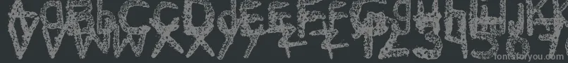 Шрифт Ke$HanimalMadeByMidnightremedy – серые шрифты на чёрном фоне