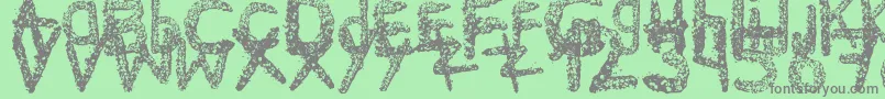 fuente Ke$HanimalMadeByMidnightremedy – Fuentes Grises Sobre Fondo Verde
