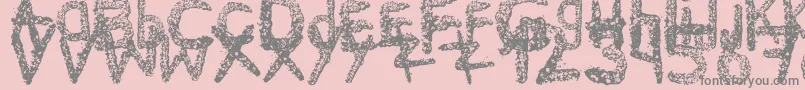 Police Ke$HanimalMadeByMidnightremedy – polices grises sur fond rose