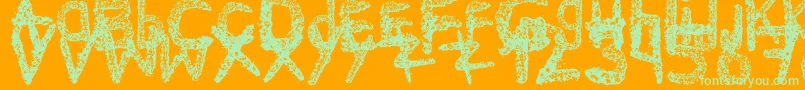 Ke$HanimalMadeByMidnightremedy Font – Green Fonts on Orange Background