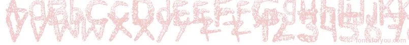 フォントKe$HanimalMadeByMidnightremedy – 白い背景にピンクのフォント