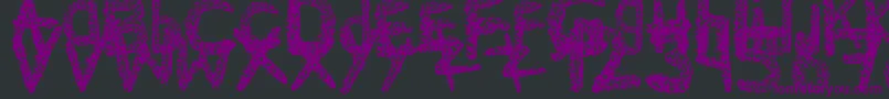 フォントKe$HanimalMadeByMidnightremedy – 黒い背景に紫のフォント