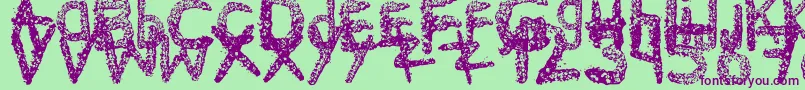 Police Ke$HanimalMadeByMidnightremedy – polices violettes sur fond vert