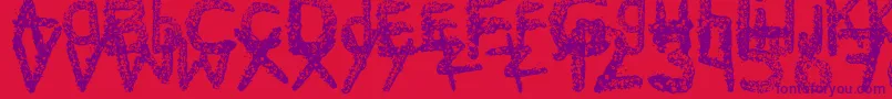 Ke$HanimalMadeByMidnightremedy Font – Purple Fonts on Red Background