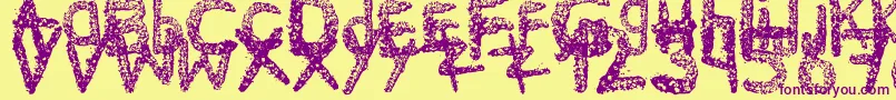 Police Ke$HanimalMadeByMidnightremedy – polices violettes sur fond jaune