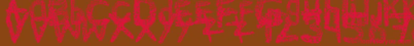 Ke$HanimalMadeByMidnightremedy Font – Red Fonts on Brown Background