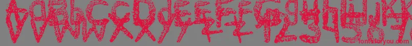 Шрифт Ke$HanimalMadeByMidnightremedy – красные шрифты на сером фоне