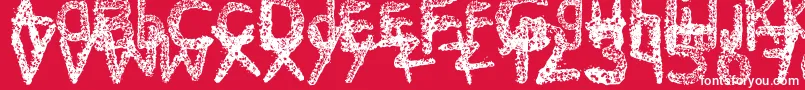 Ke$HanimalMadeByMidnightremedy Font – White Fonts on Red Background